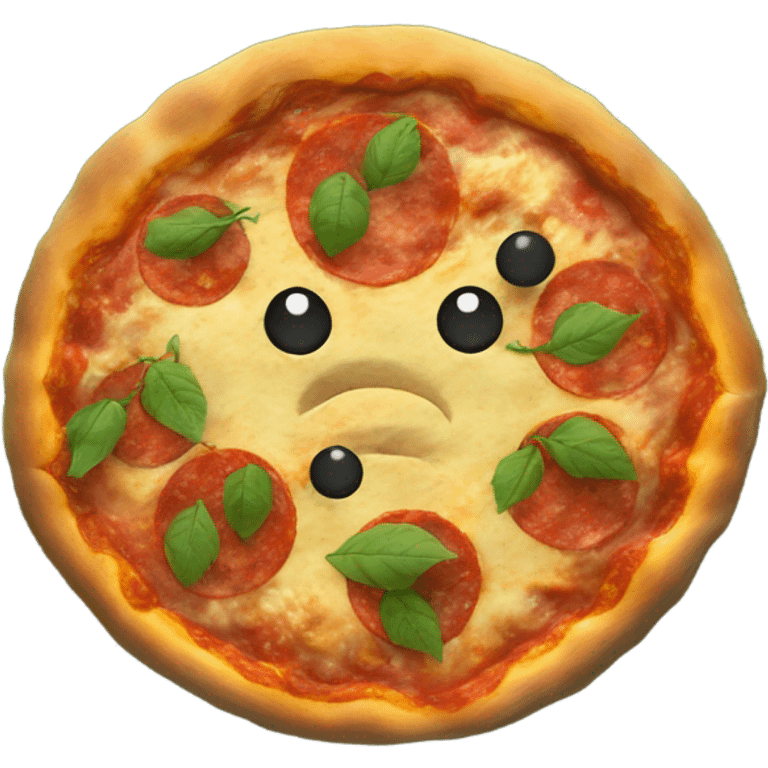 Pizza bathing in the forest emoji