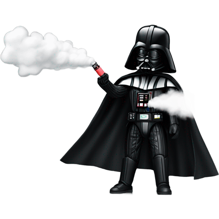 Darth Vader hitting a vape emoji