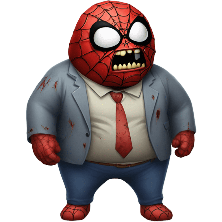 Fat spiderman body zombie emoji