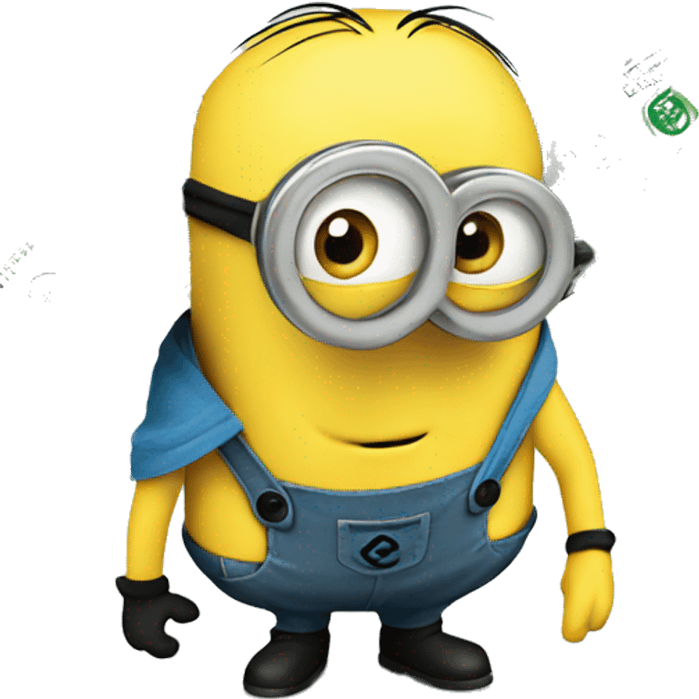 Minion with cash emoji