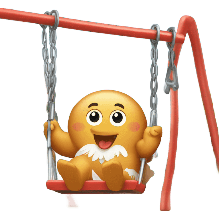 Chicken nuggets playing at a playground  emoji