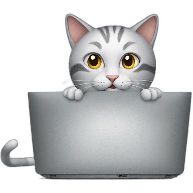 cat working computer emoji