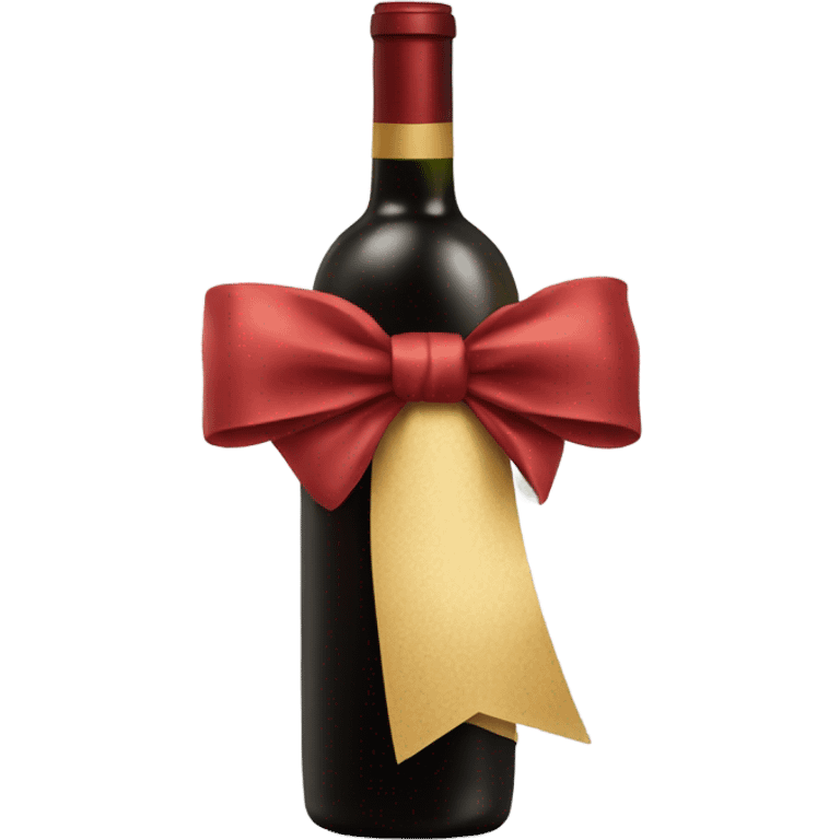 gift wine bottle with bow  emoji