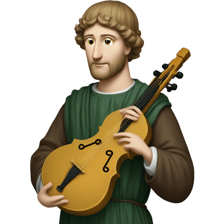 Petrarch holds a lyre in his hand emoji