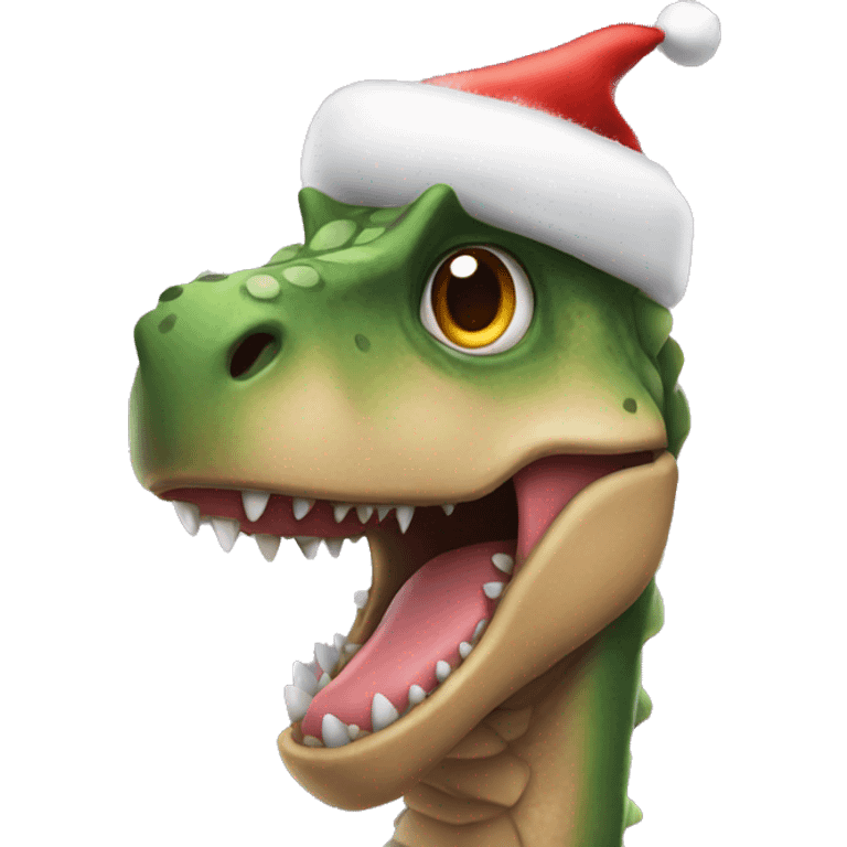 A Dino in christmas spirit  emoji