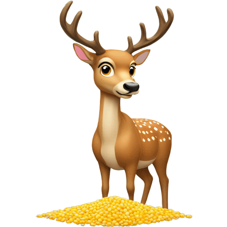 Deer with corn emoji