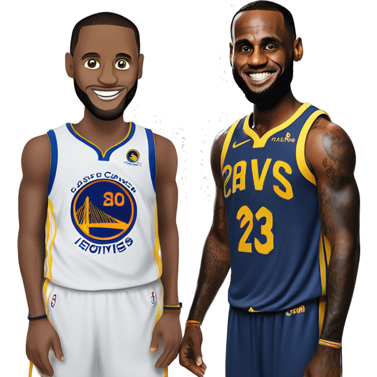 Lebron James and Steph Curry emoji