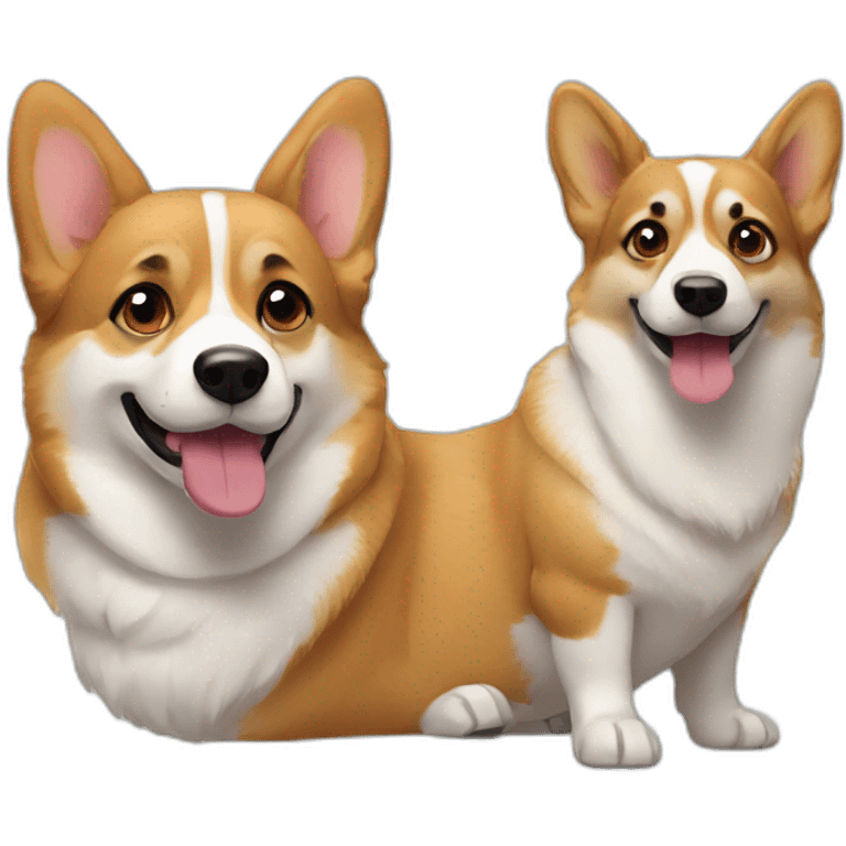 corgi and huski dog emoji