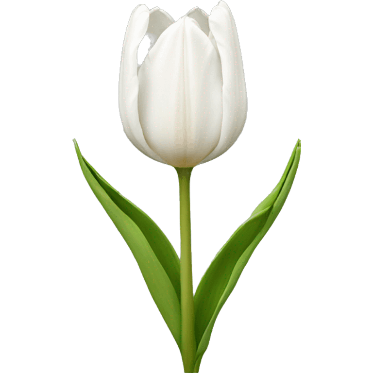 tulip white emoji