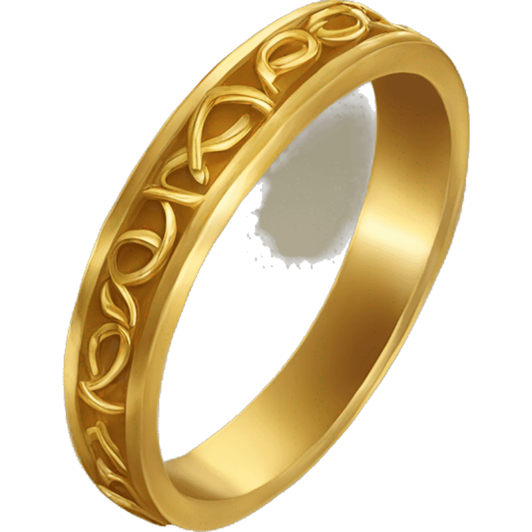  gold ring in lord of the rings style emoji