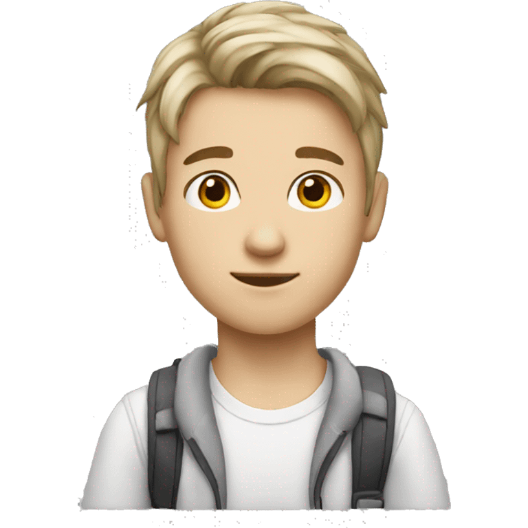 teeneger student boy white skin emoji