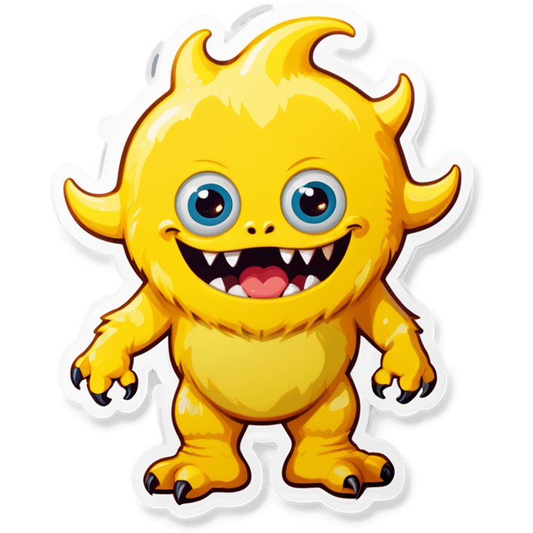 kind funny yellow baby monster emoji