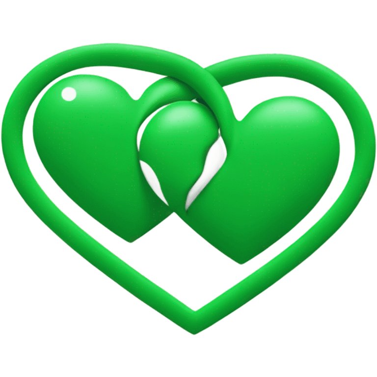 Green and white double heart  emoji