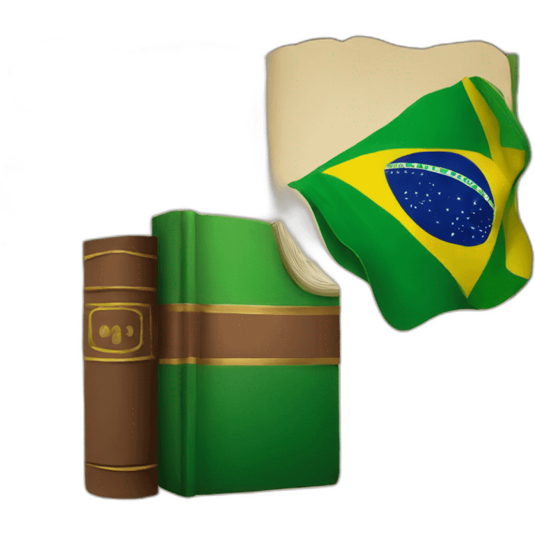 book with a brazilian flag emoji