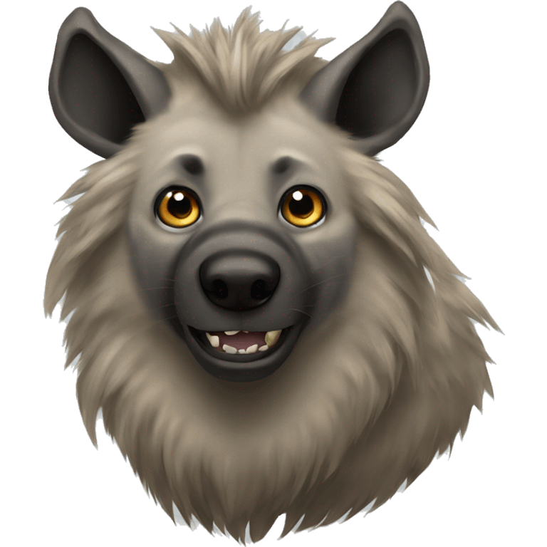 Long haired hyena emoji