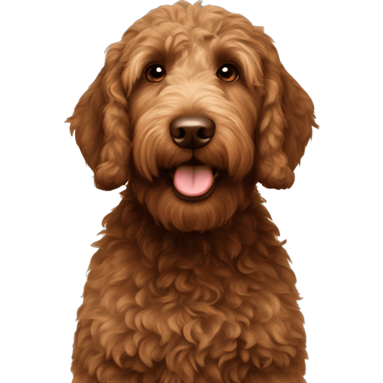 Brown labradoodle named Duke emoji