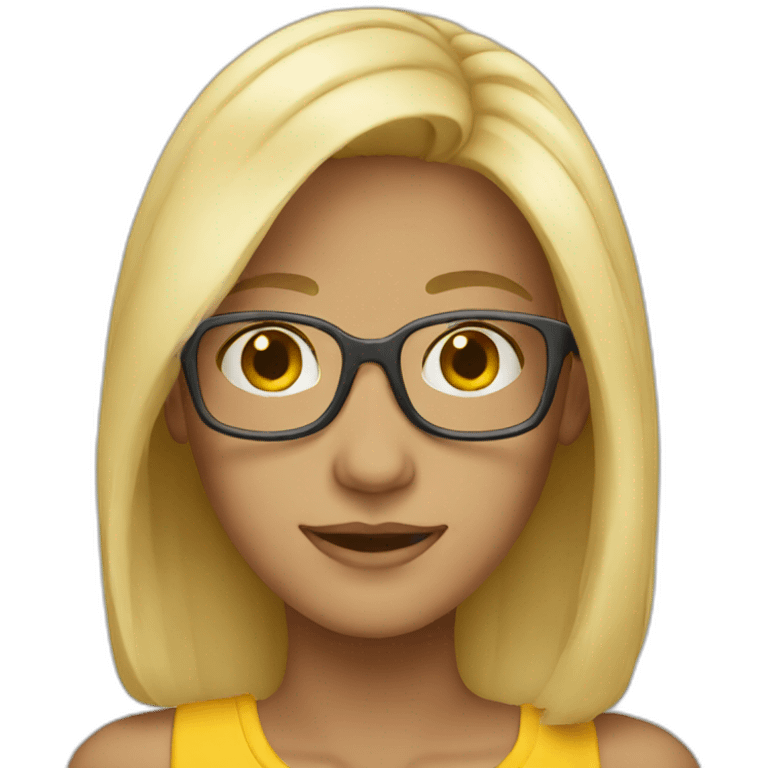 Blond glasses emoji