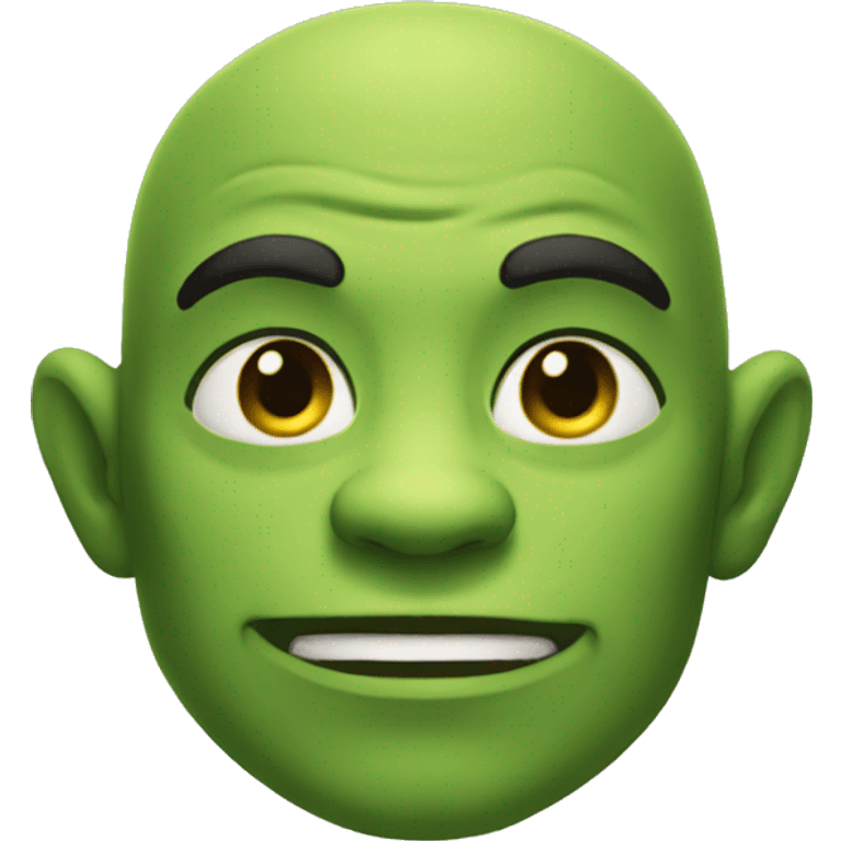 green half0orc face calm smile emoji