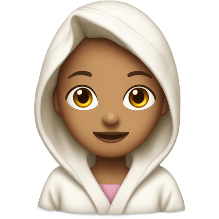 Girl in bath robe emoji