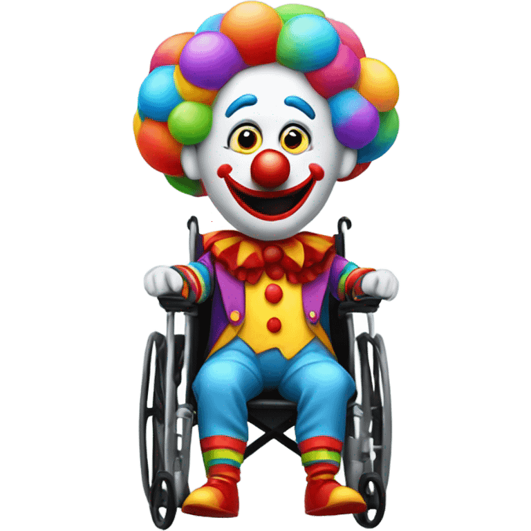 Clown in a wheelchair emoji