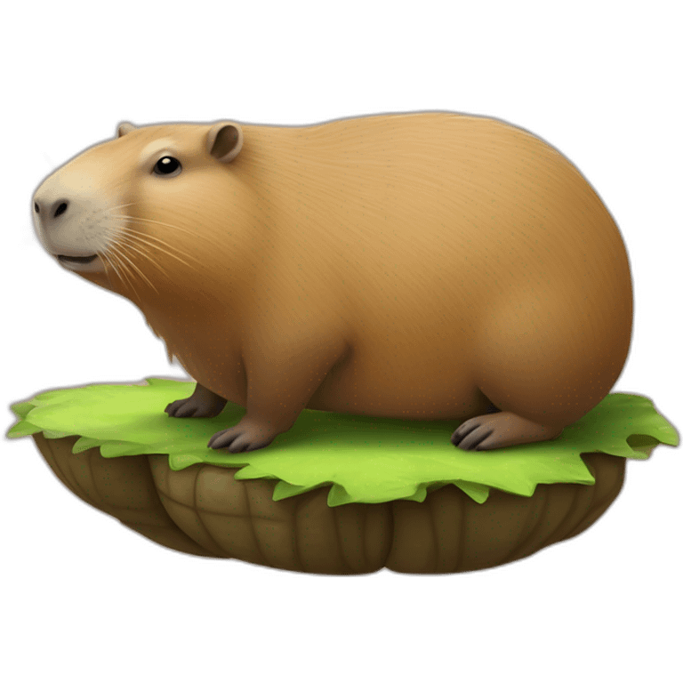 capybara sur une tortue emoji