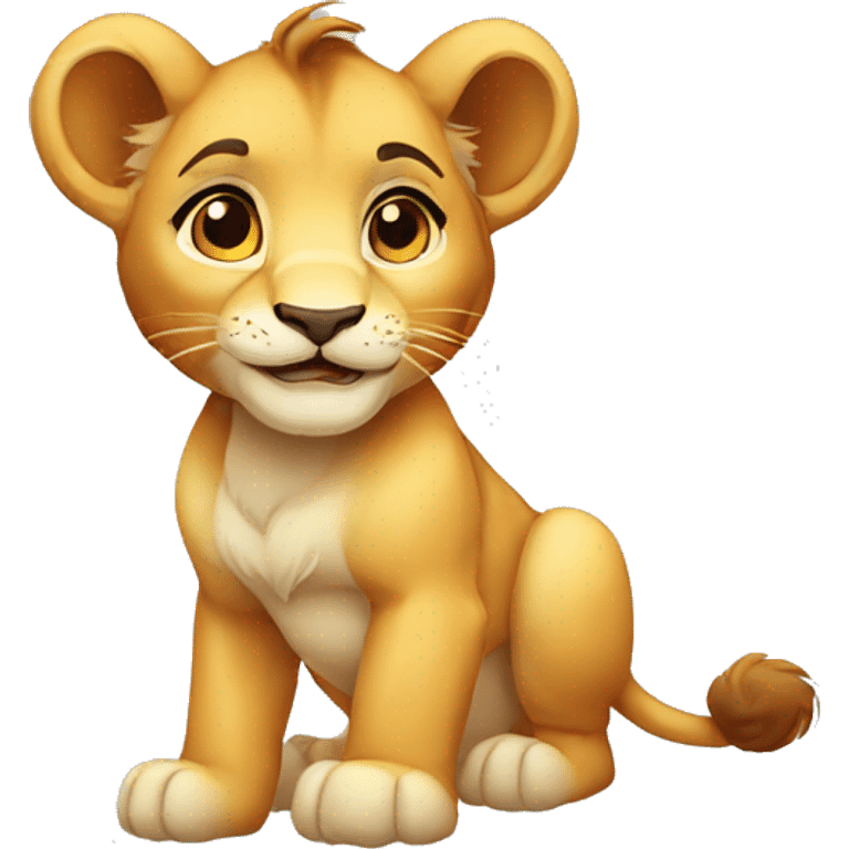 cute female lion cub emoji