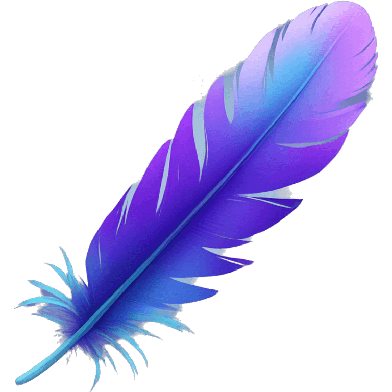 Blue Purple gradient feather emoji