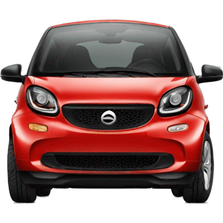 front of friendly little red Smart car emoji