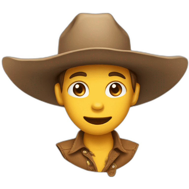 Yoga qui porte un chapeau de cow boy emoji