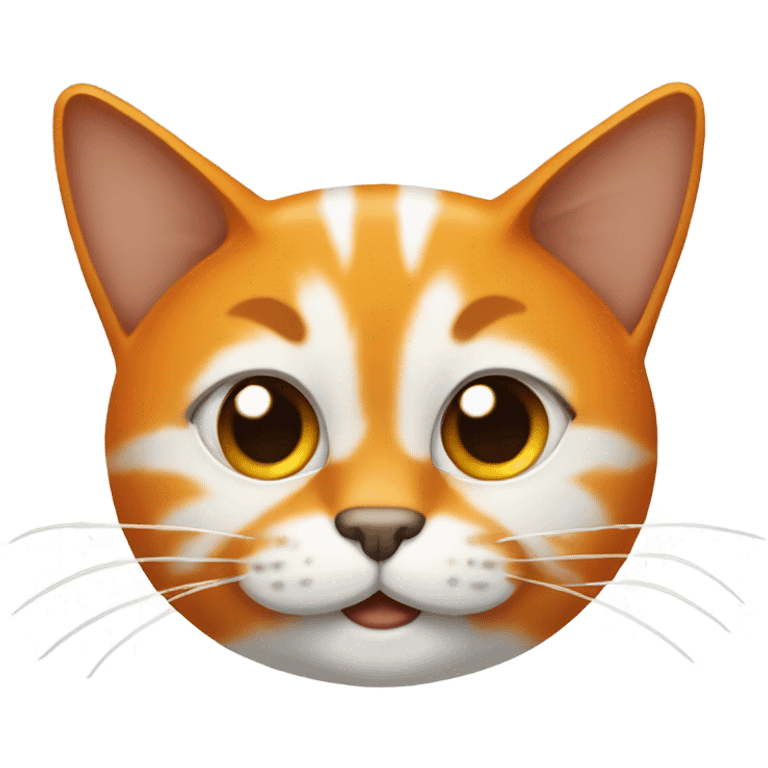 Gato naranja con blanco  emoji