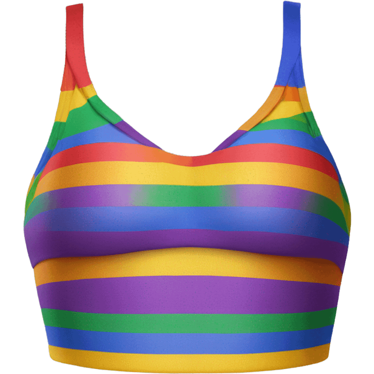 Pride flag wearing a bra emoji