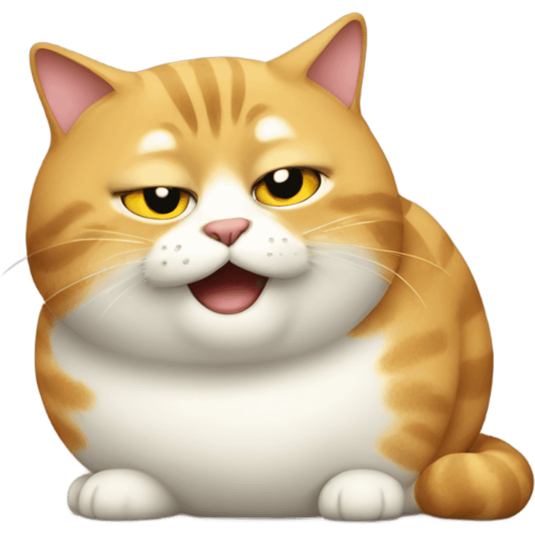 Fat cat asking for money emoji