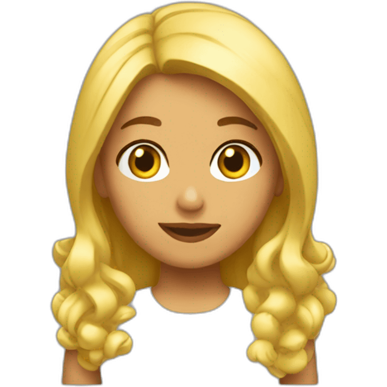 chica rubia emoji