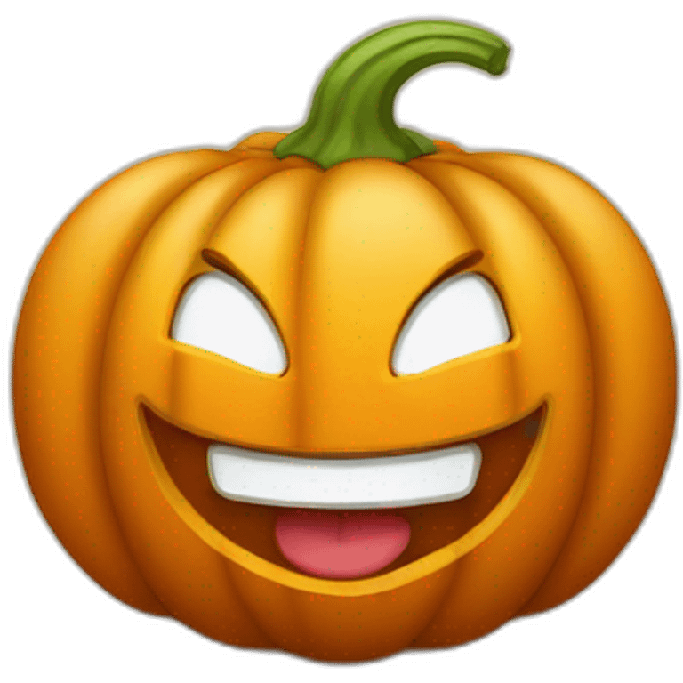 Happy pumpkin laught emoji