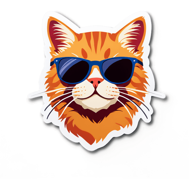 Cat with sunglasses emoji