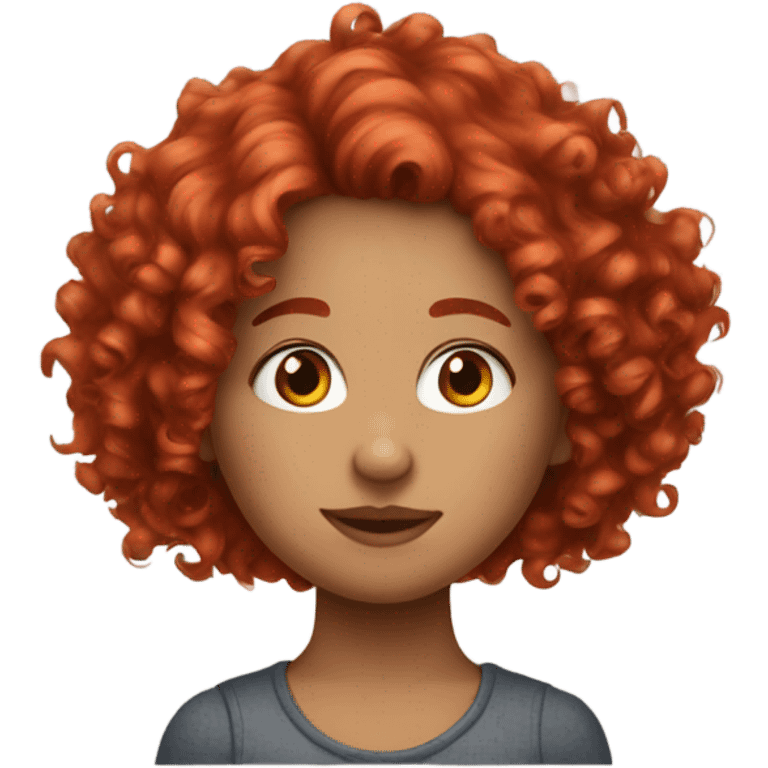 Red curly hair girl emoji