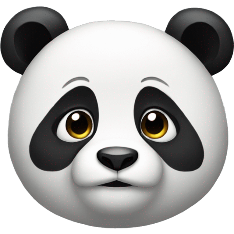 Shy panda emoji