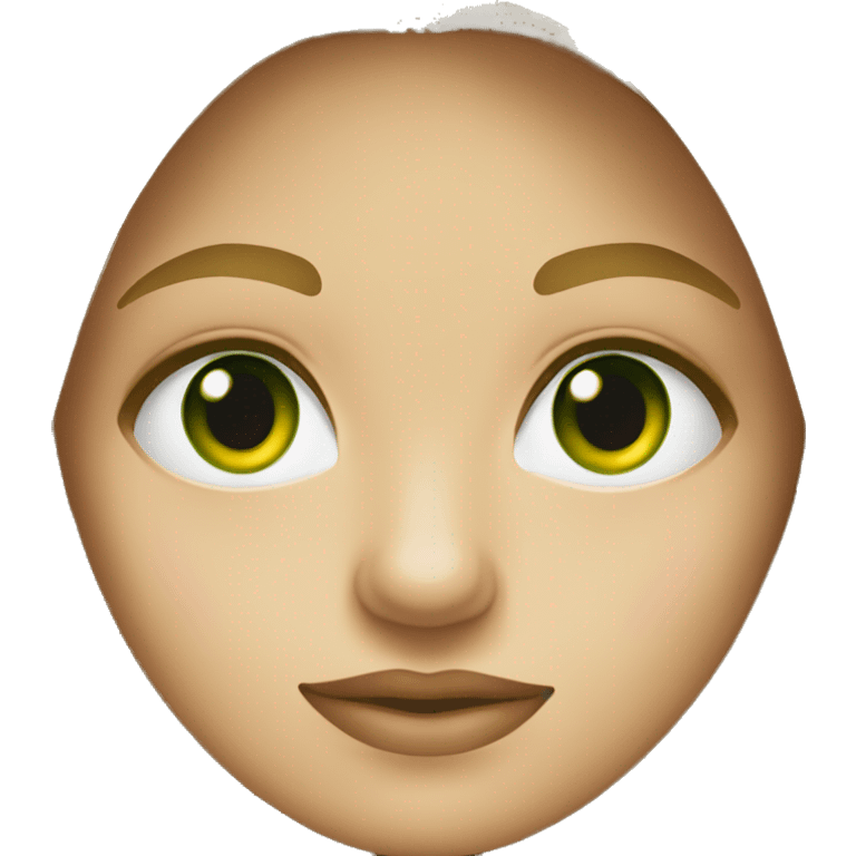 Una mujer rubia de ojos verdes  emoji