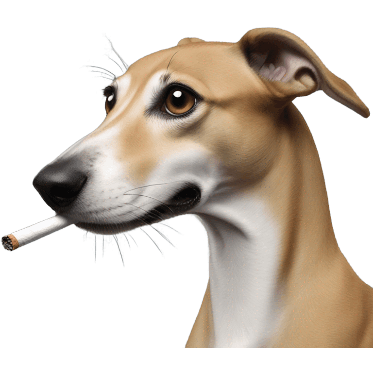 Greyhound smoking emoji