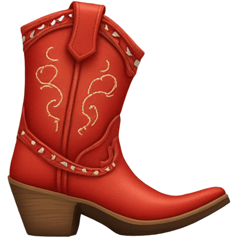 Red cowboy boots emoji