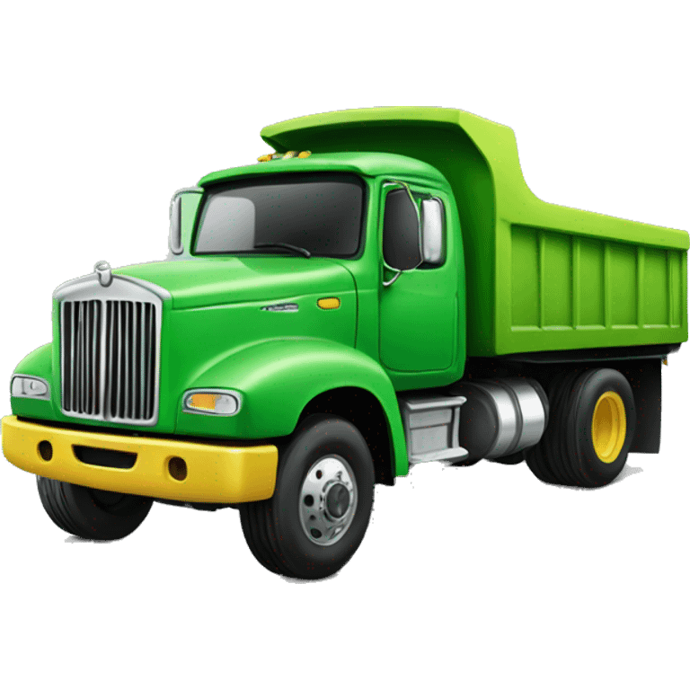 Truck, green, yellow, infinity  emoji