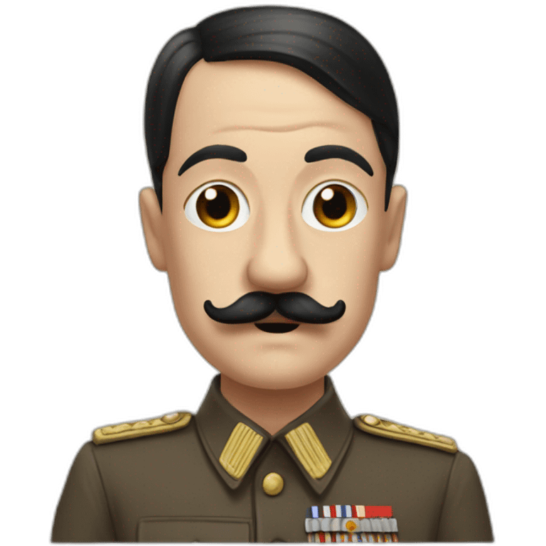 Hitler avec courte moustache emoji