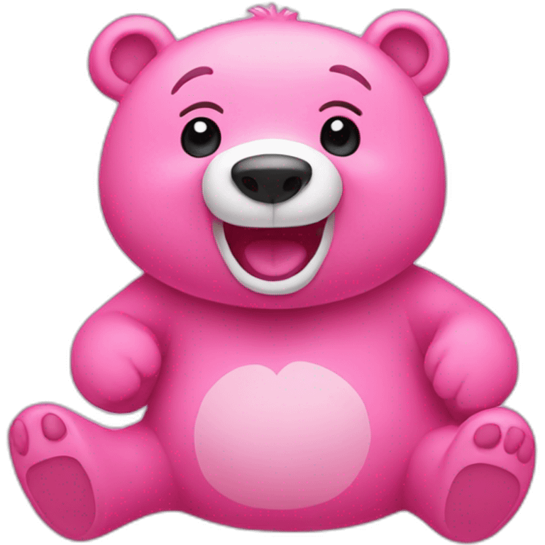 Happy pink Bear emoji