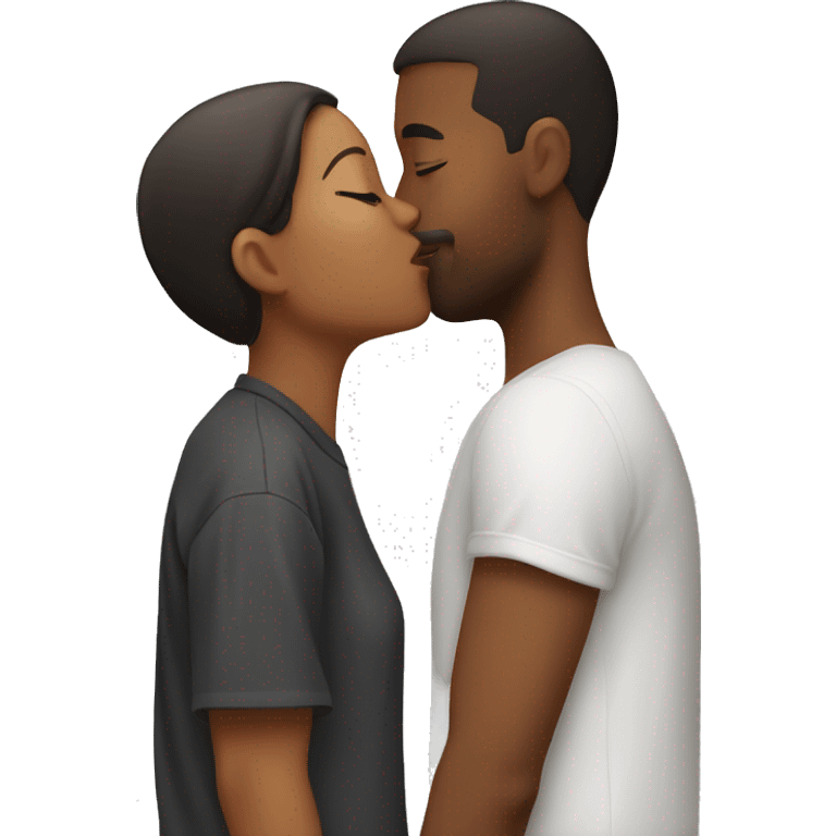 Girlfriend kissing boyfriend emoji