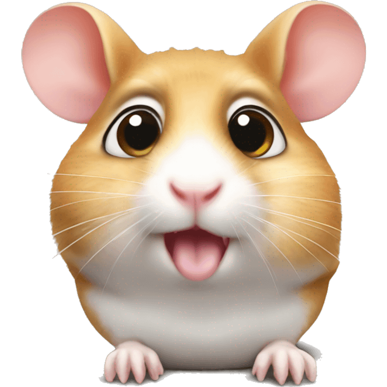 hamster big eyes eating emoji