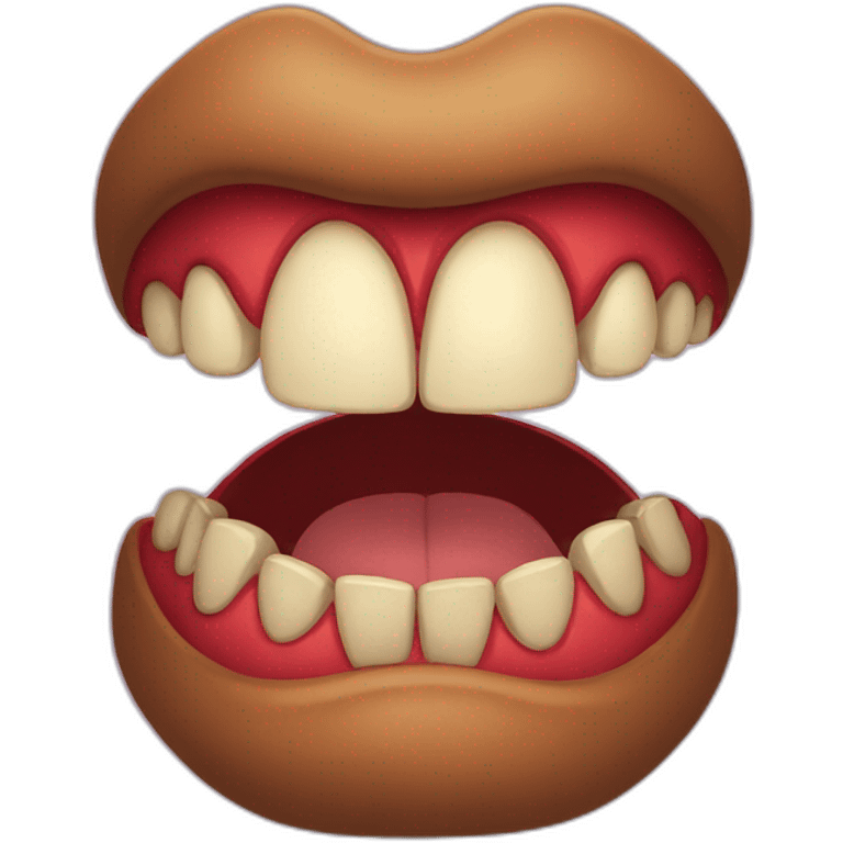 Big mouth caracter emoji