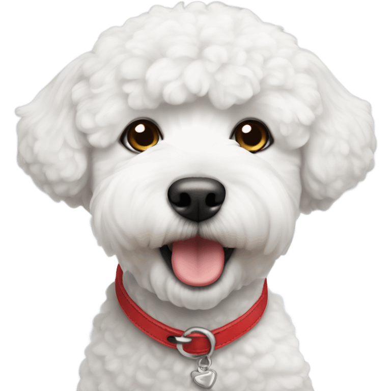 White bichon dog ￼ emoji