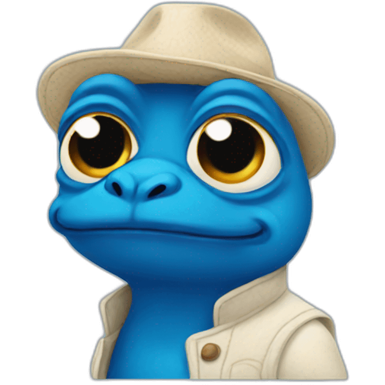 cute blue pepe emoji