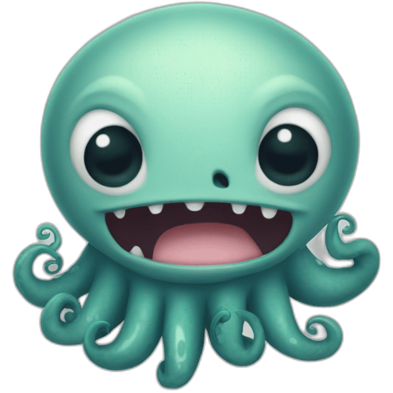 cute baby kraken crying emoji