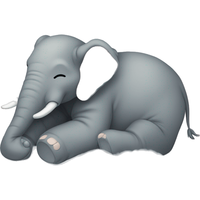 elephant sleeping on top of clouds emoji